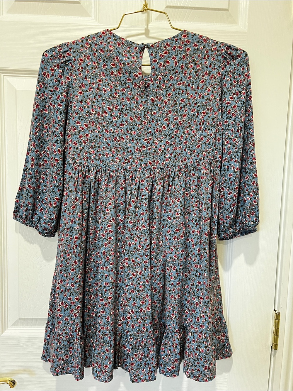 Zara blue floral dress cottage-core Farmhouse size girls 11-12 - Picture 2 of 8
